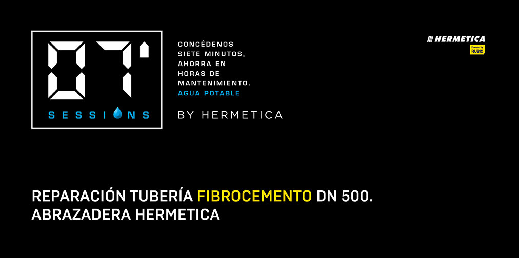 Reparación tubería Fibrocemento DN 500. Abrazadera HERMETICA