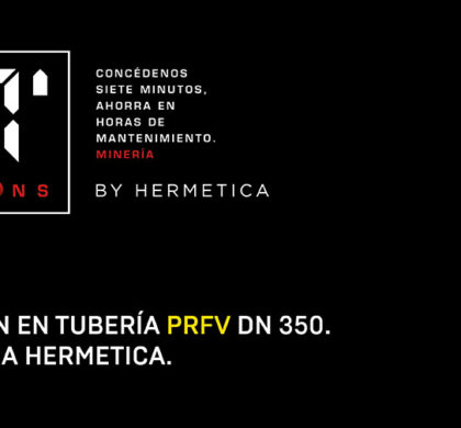 Reparación en tubería PRFV DN 350. Abrazadera HERMETICA.